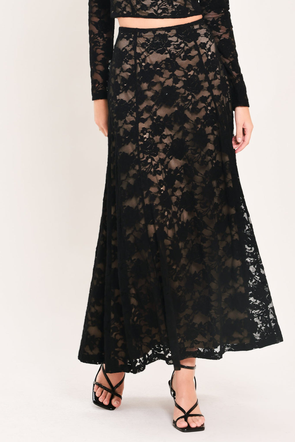 NOIR LACE MOONRISE WOVEN LACE CIRCLE SKIRT Flying Tomato