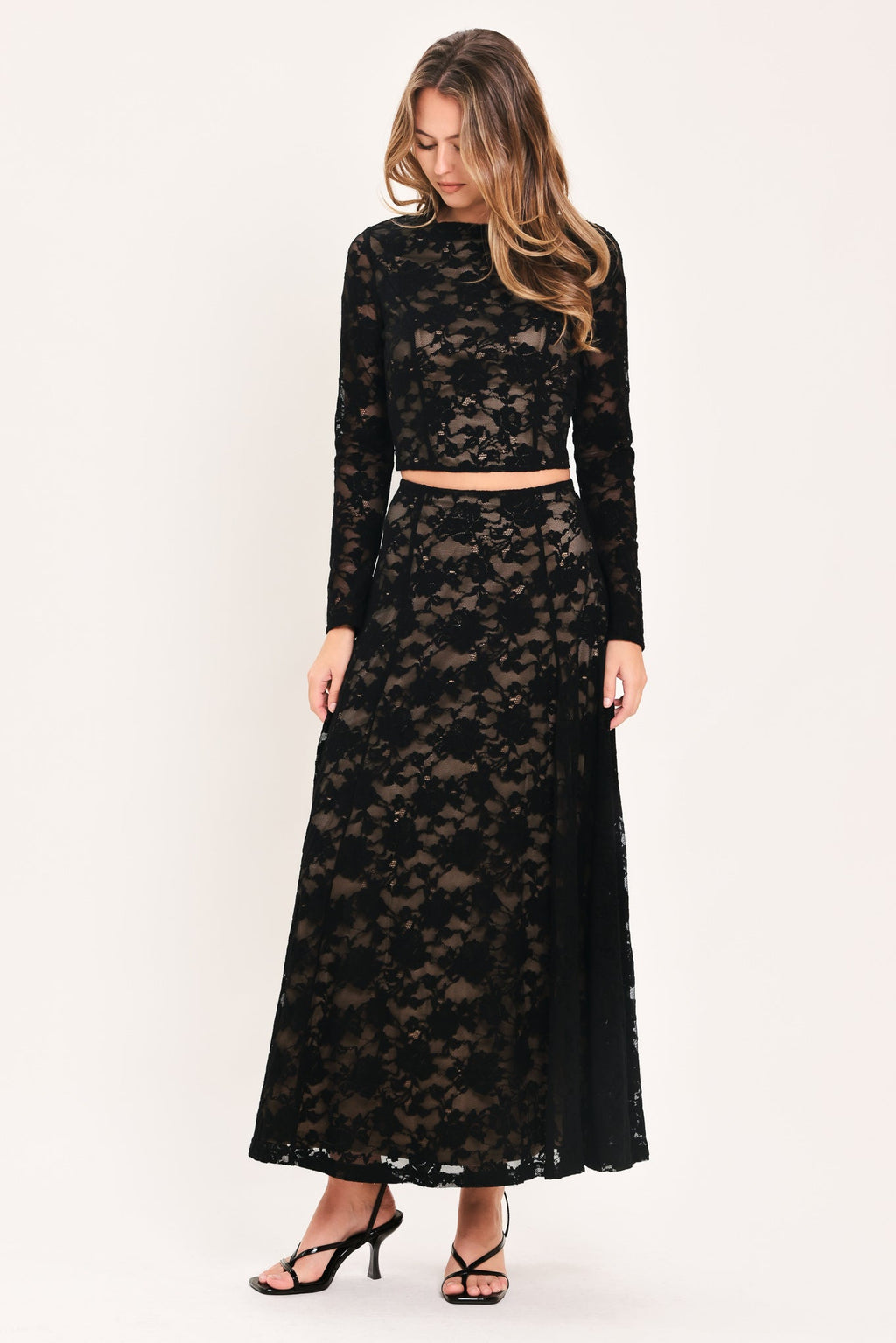 NOIR LACE MOONRISE WOVEN LACE CIRCLE SKIRT Flying Tomato