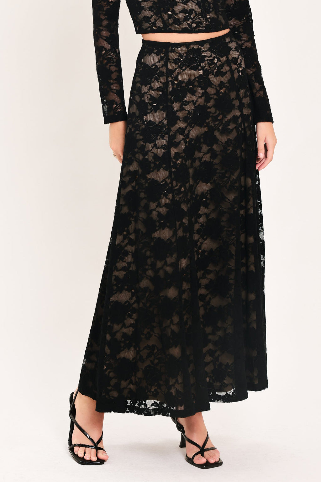 NOIR LACE MOONRISE WOVEN LACE CIRCLE SKIRT Flying Tomato