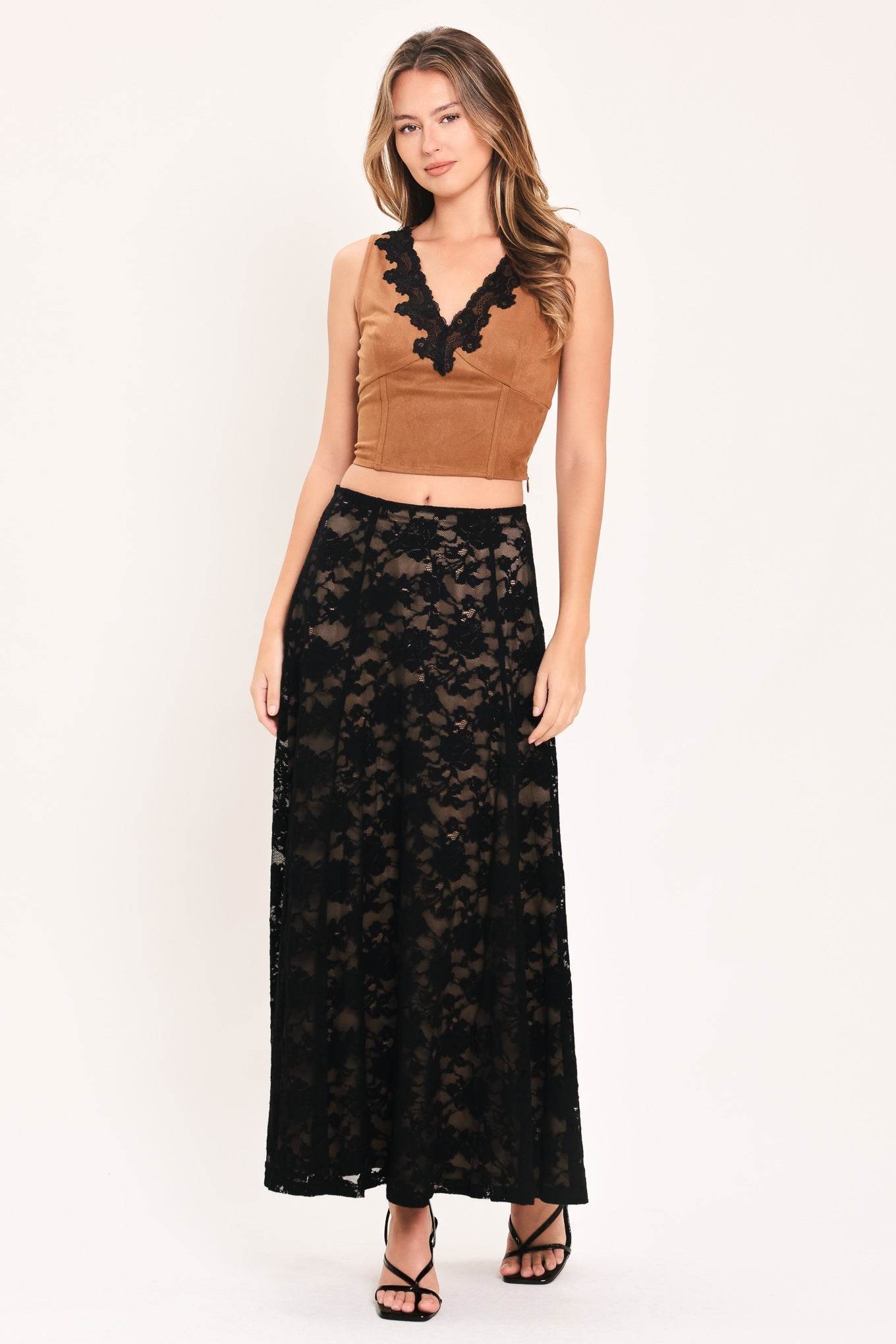 NOIR LACE MOONRISE WOVEN LACE CIRCLE SKIRT Flying Tomato
