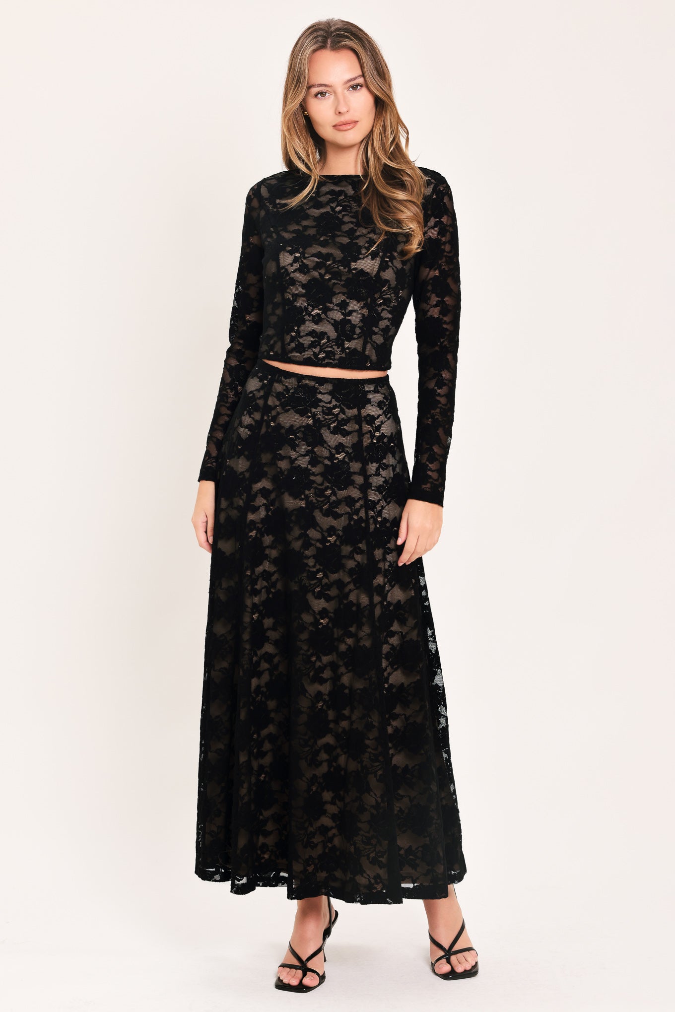 NOIR LACE MOONRISE WOVEN LACE CIRCLE SKIRT Flying Tomato