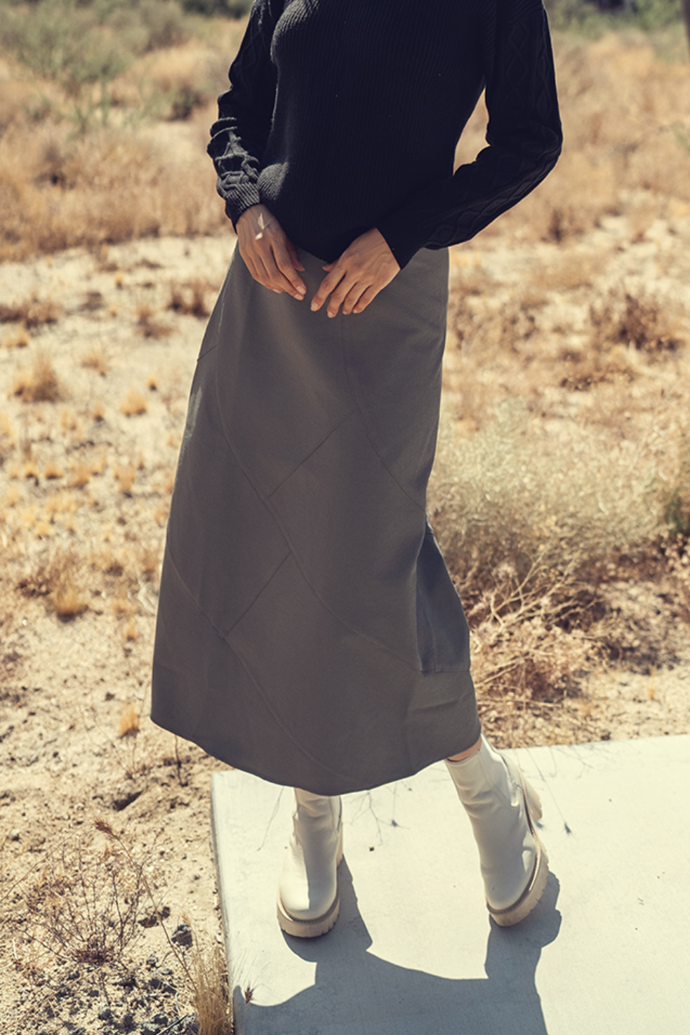 WOOL SEAM SKIRT profile-nyc