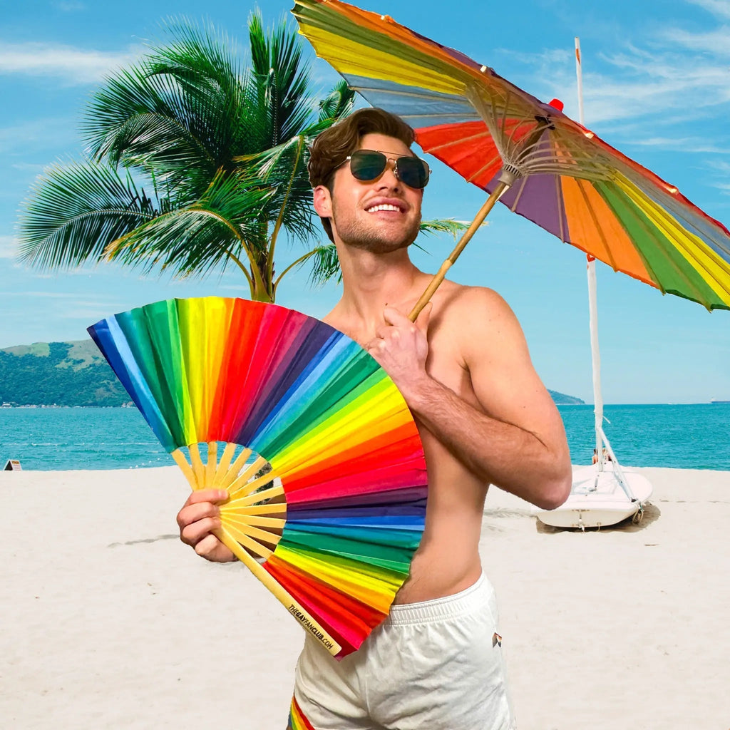 Rainbow Folding Fan The Gay Fan Club