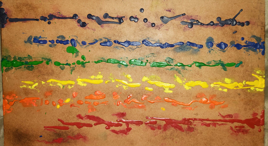 Rainbow Drip 🌈 Acrylic painting on wood by A.D.M.