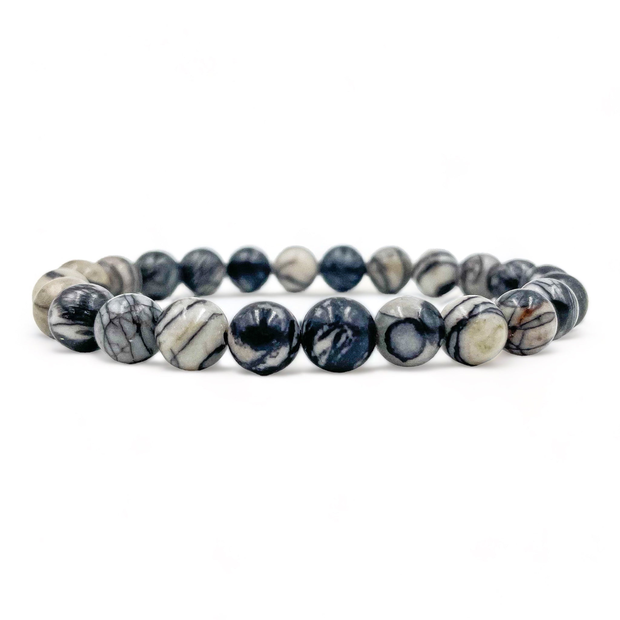 Union - Black Silk Stone Gemstone Beaded Bracelet Everwood Original