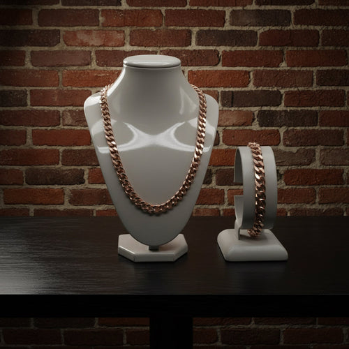 Pure Handcrafted Heavy pure Copper Cuban Link The Vibez Shop