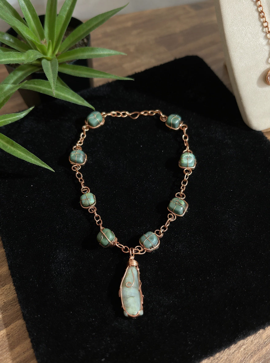Yvng Gahd Jade and Green Aventurine Beaded Necklace The Vibez Shop