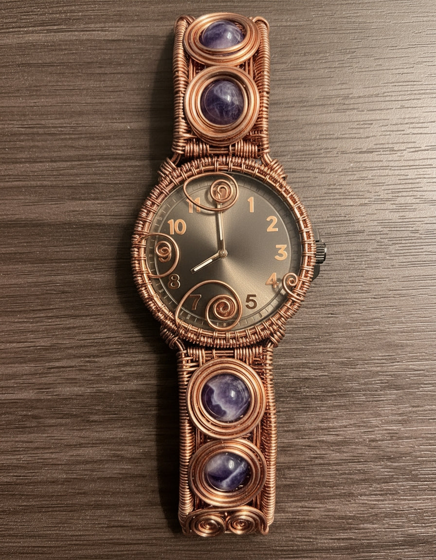 Wire Wrapped Dream Amethyst Watch The Vibez Shop