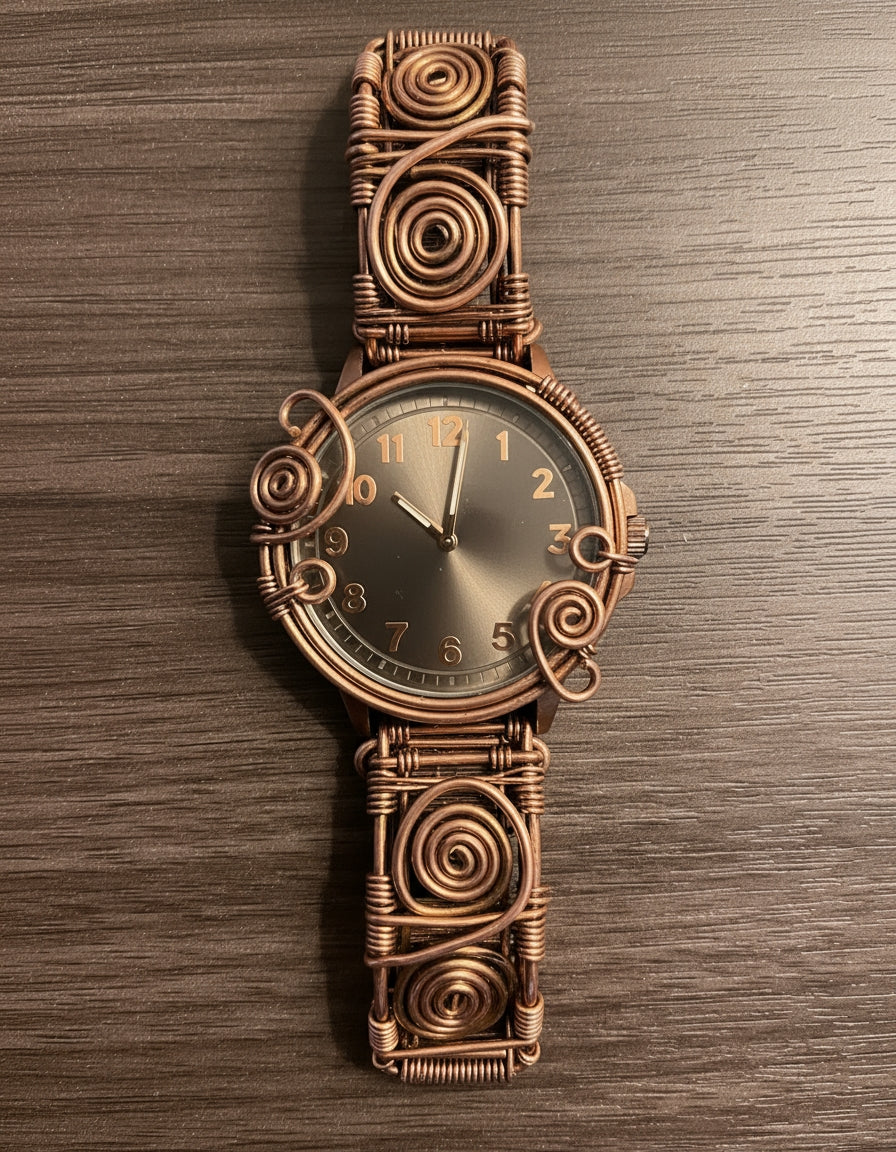 Copper Wire Wrapped Watch Design #1 The Vibez Shop
