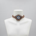 Wire Wrapped Blue Agate Goddess Choker The Vibez Shop