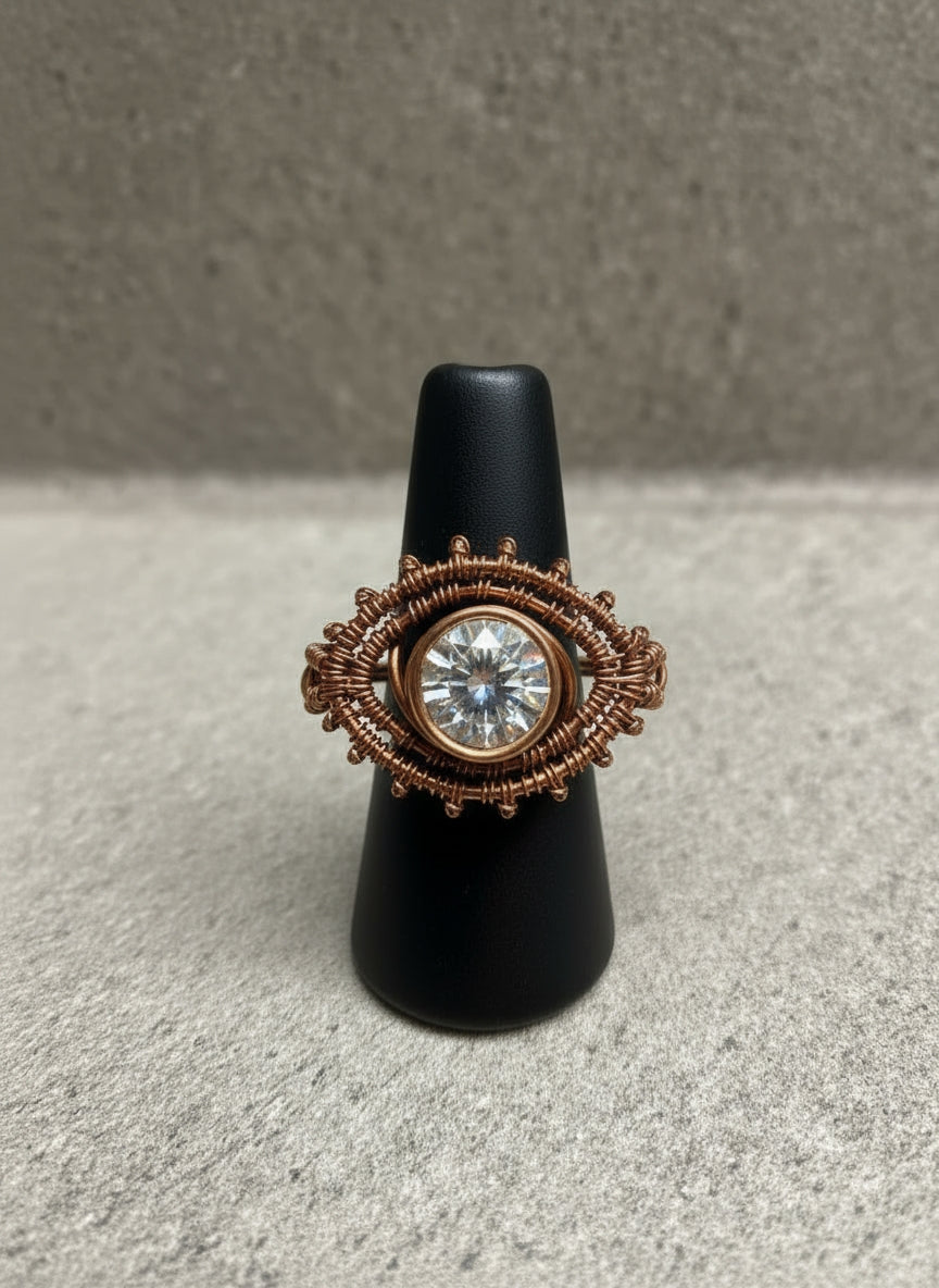 Wire Wrapped Eye Ring Design # 2 The Vibez Shop