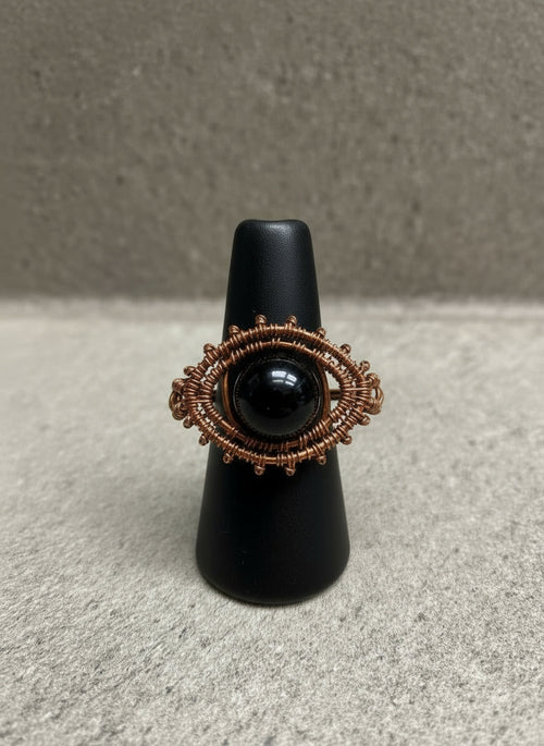 Wire Wrapped Eye Ring Design # 2 The Vibez Shop