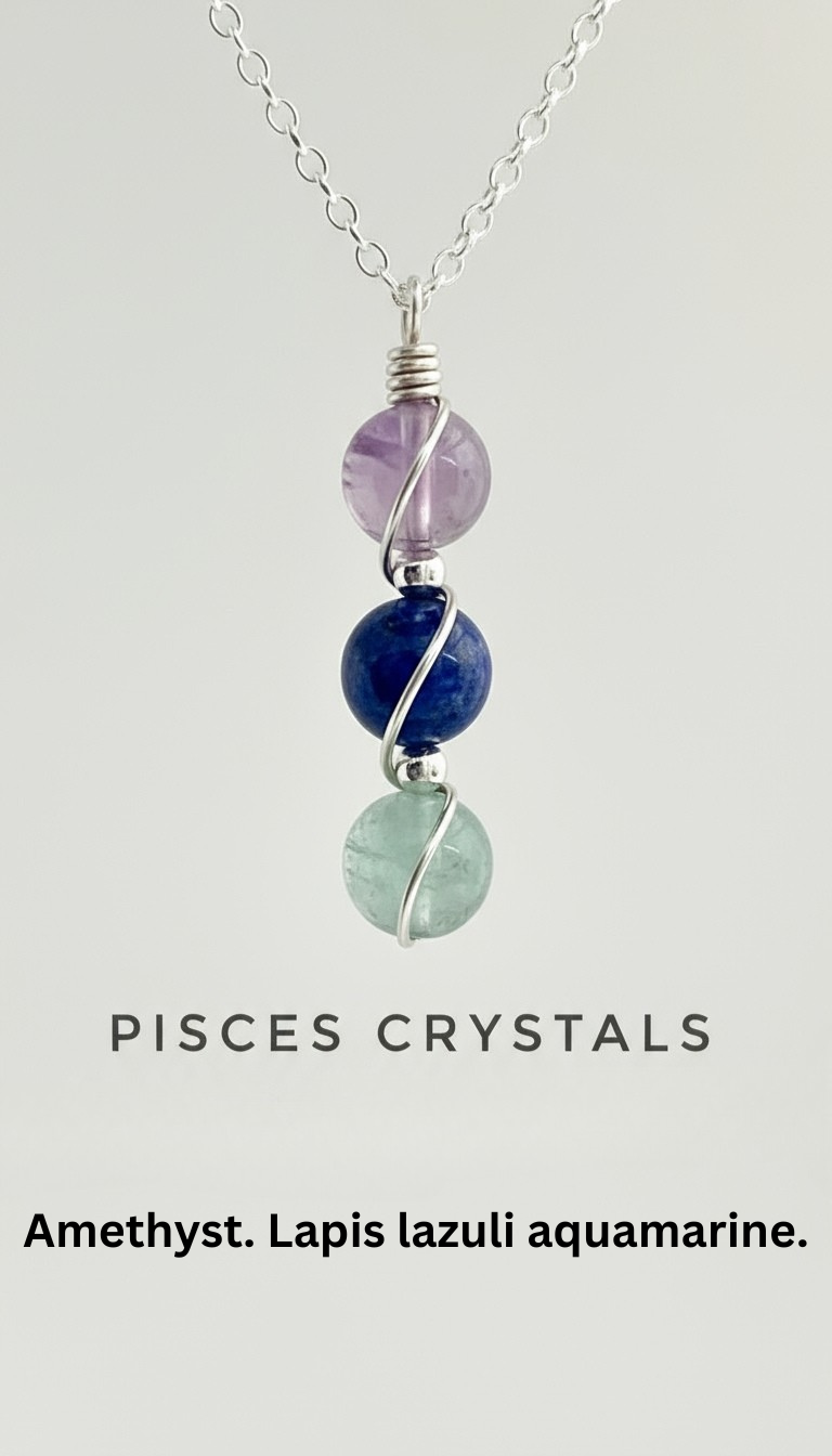 Sterling Silver Wire Wrapped Zodiac Stone Assistance Necklace The Vibez Shop