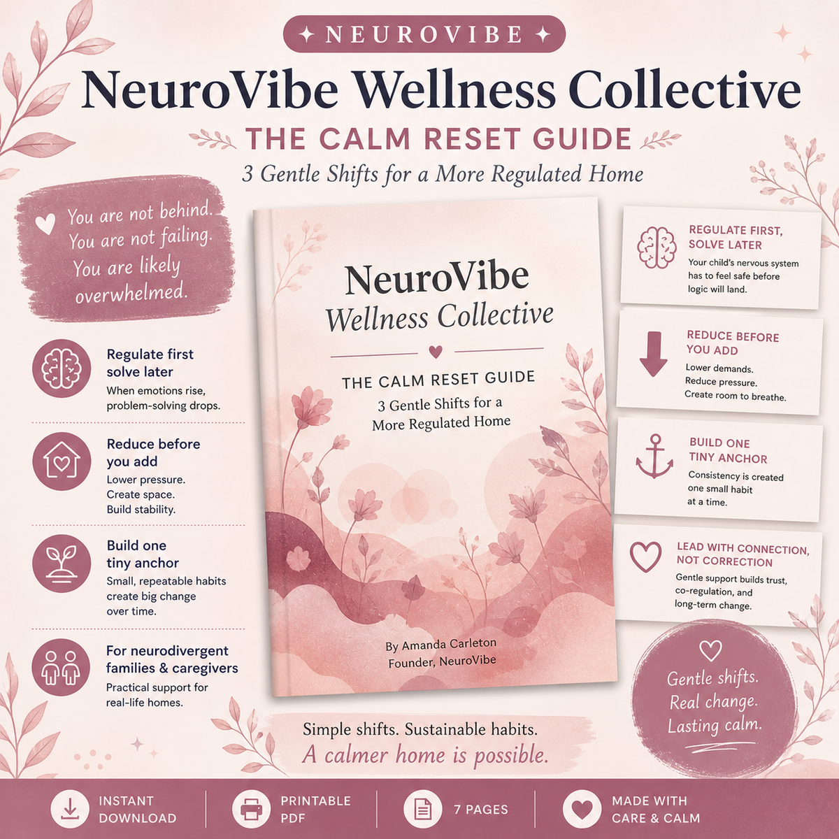 🌿 NeuroVibe Wellness Collective|The Calm Reset Guide: 3 Gentle Shifts for a More Regulated Home NeuroVibe Shop