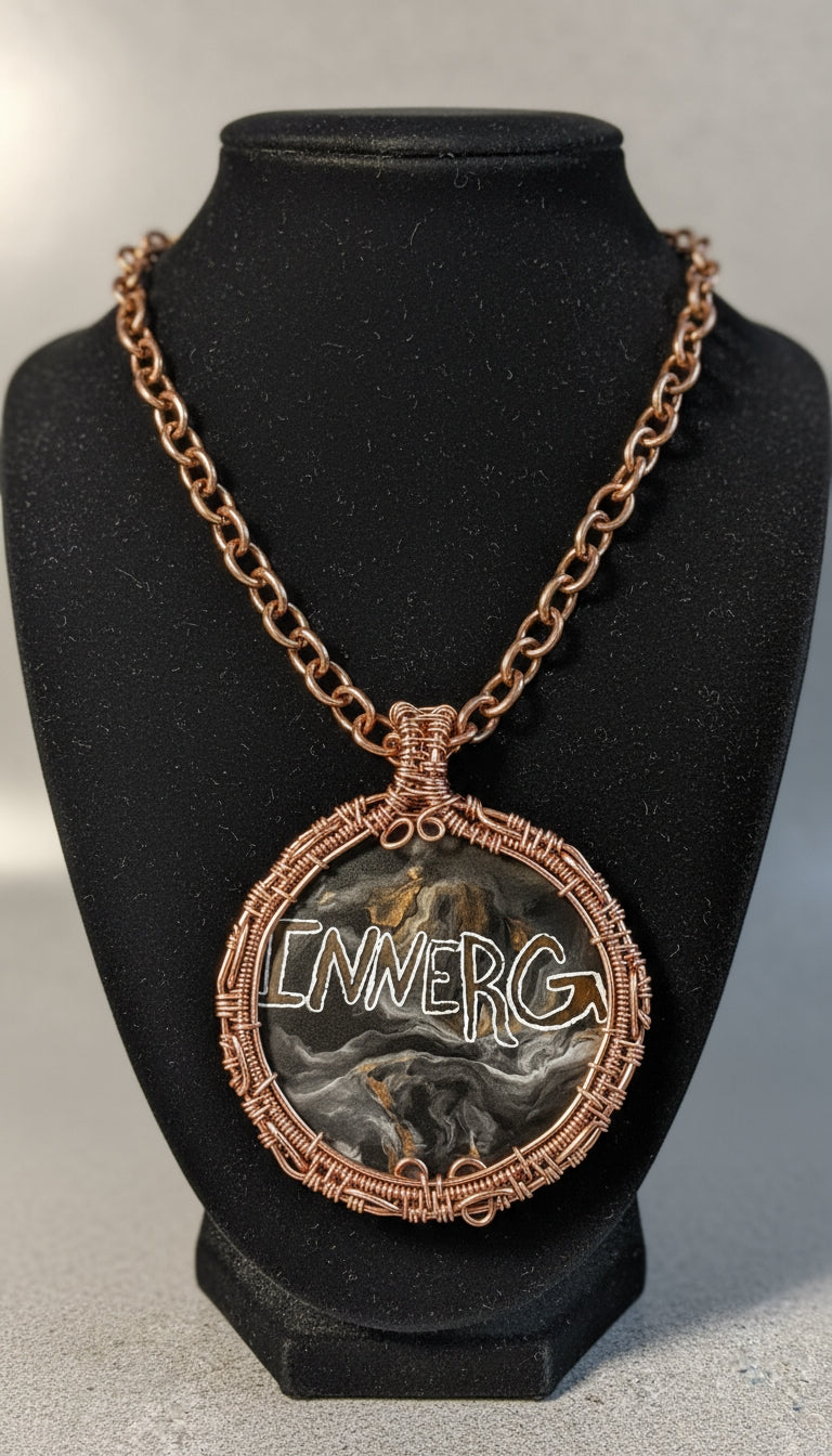 Custom Marble/Copper Necklace Design #2 The Vibez Shop