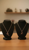 Custom Wire Wrapped Zodiac Charm Necklace With Custom Copper Chain The Vibez Shop