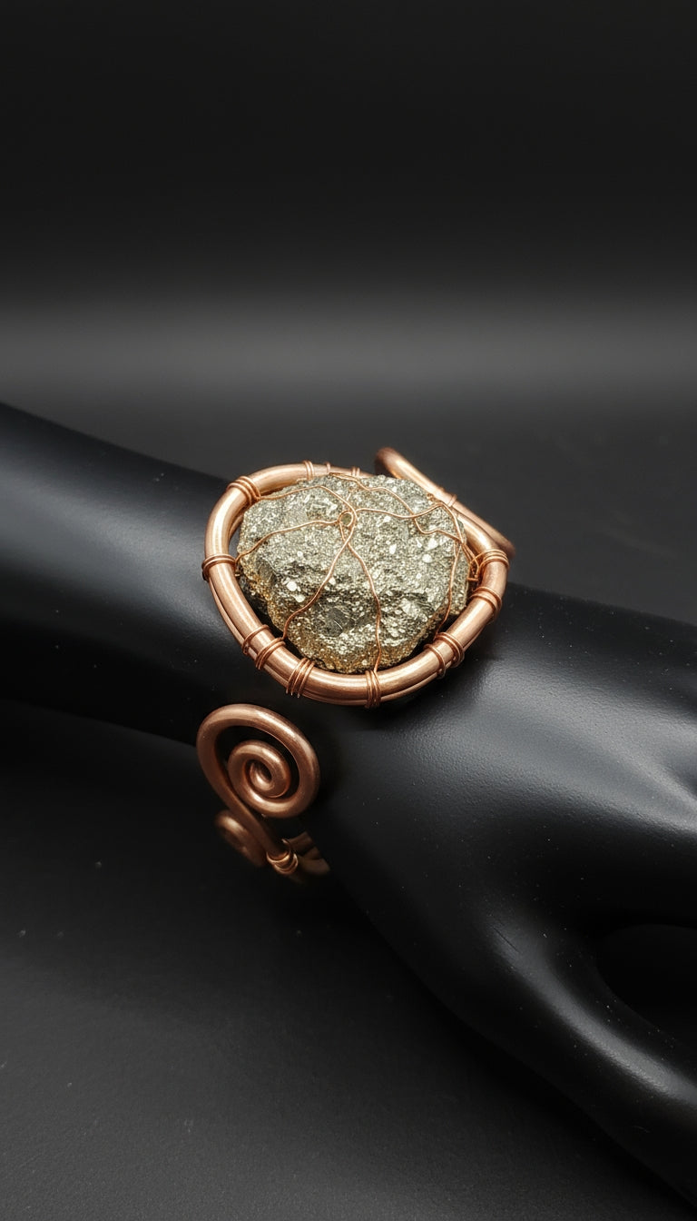 Custom Pyrite powerful Bracelet and Ring The Vibez Shop