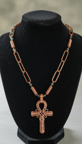 Copper Wire Wrapped Ankh Necklace The Vibez Shop