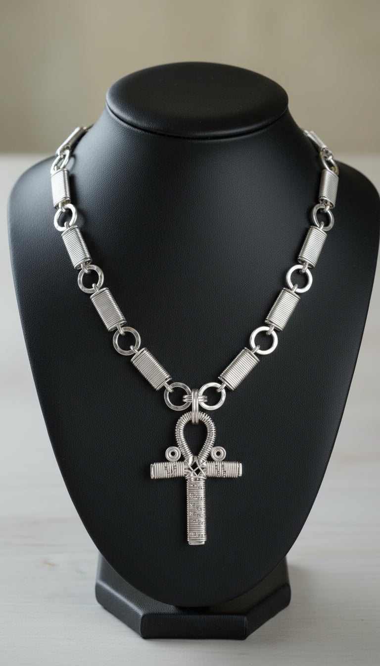 iamevibez Silver Non Tarnishing Original Design Ankh Necklace The Vibez Shop