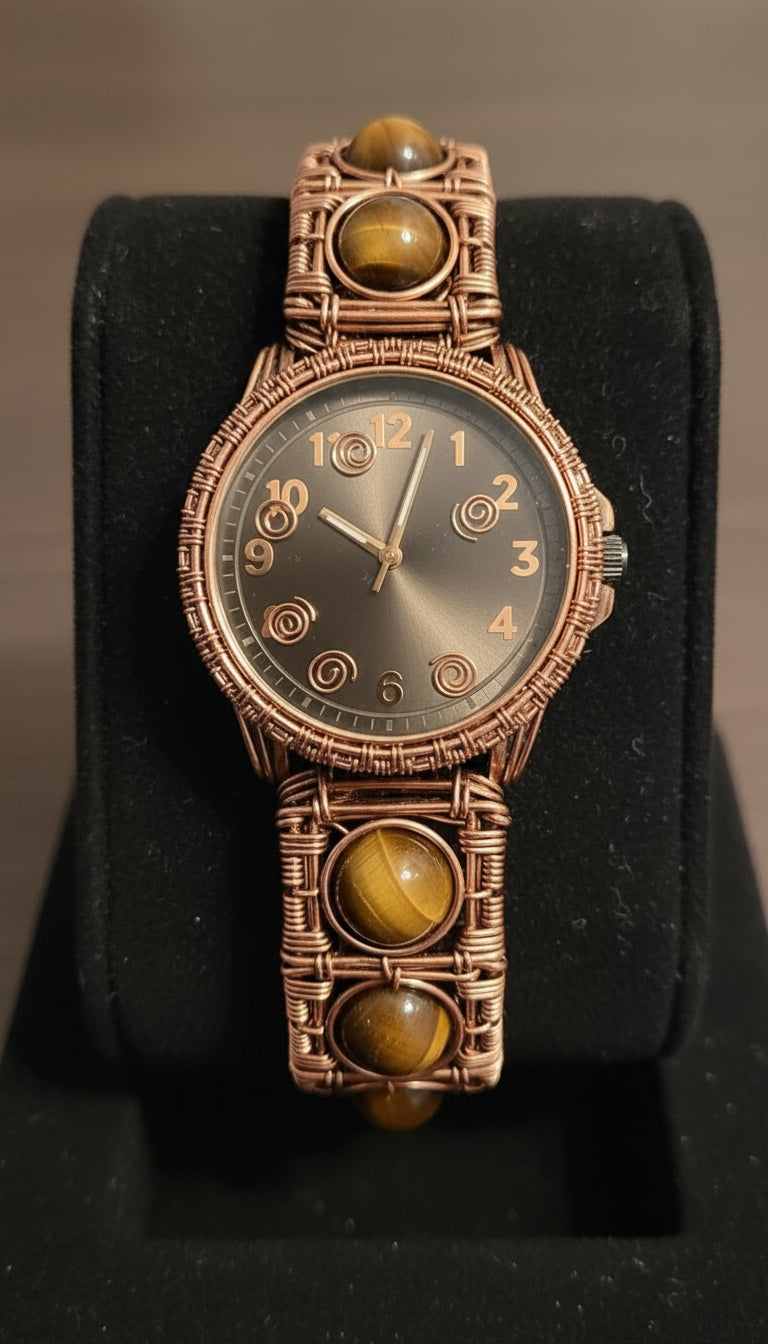 Wire Wrapped Tigers Eye Watch The Vibez Shop