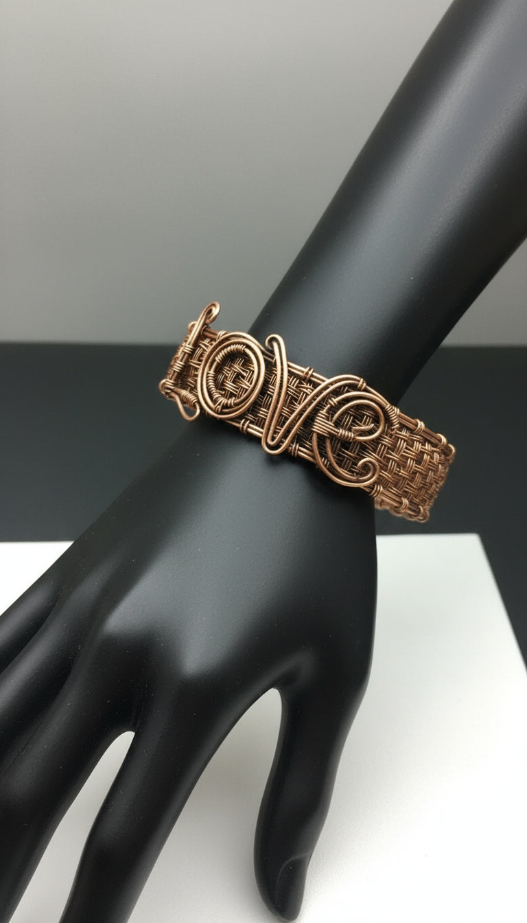 Custom Wire Wrapped Love Bracelet Design #2 The Vibez Shop