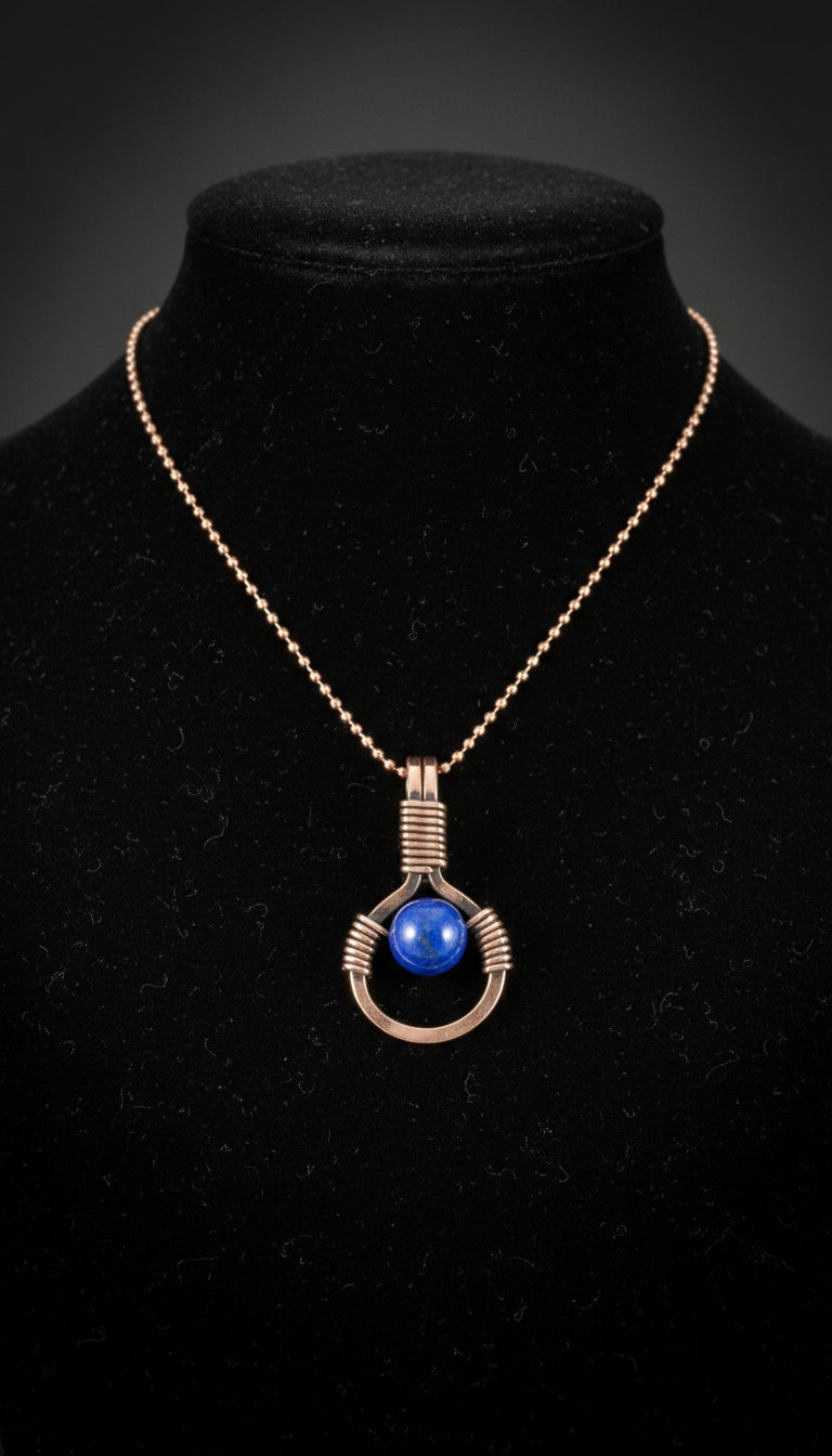 Wire Wrapped Small 8mm Crystal Necklace The Vibez Shop
