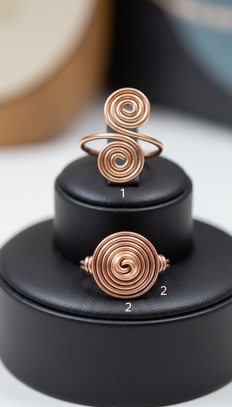 Unisex Wire Wrapped Spiral Ring The Vibez Shop