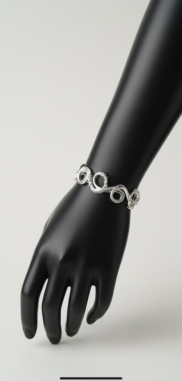Wire Wrapped Spiral Bracelet The Vibez Shop