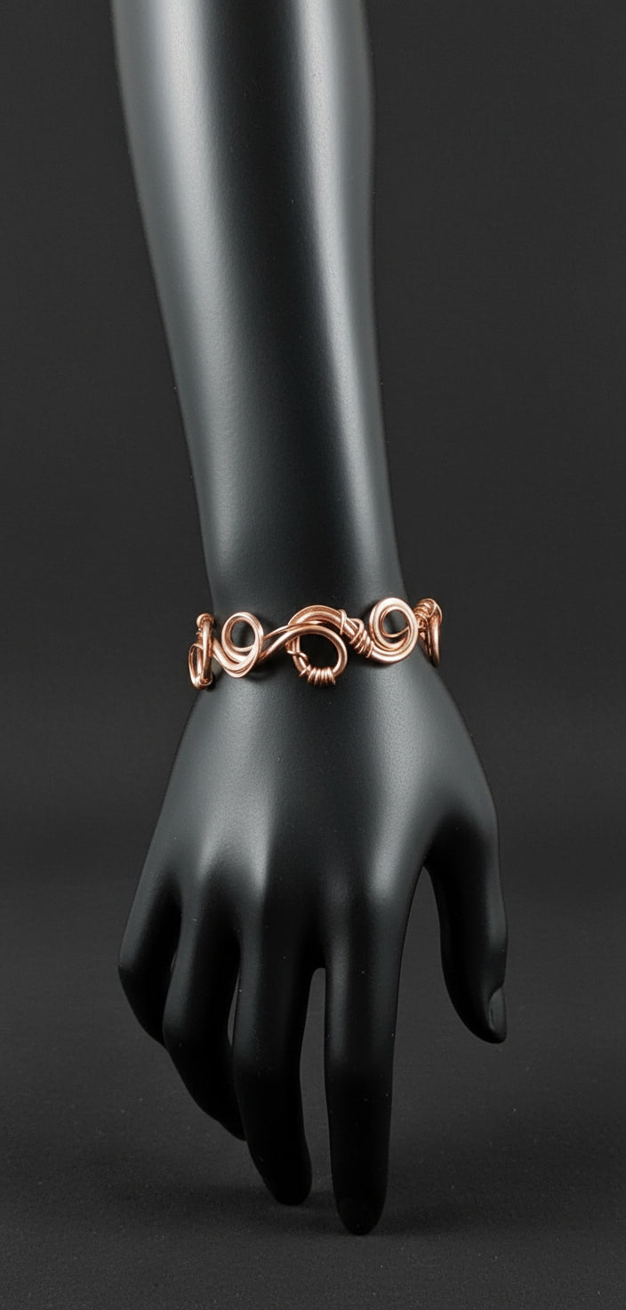 Wire Wrapped Spiral Bracelet The Vibez Shop