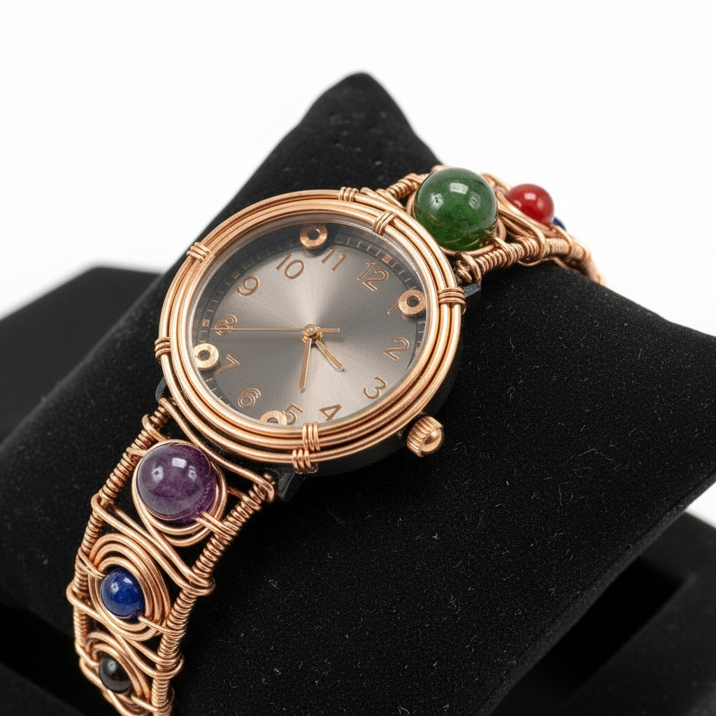 Copper Wire Wrapped Chakra Watch The Vibez Shop