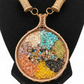 ￼ Custom Name Wire Wrapped Mango Wood/ Chakra Necklace The Vibez Shop