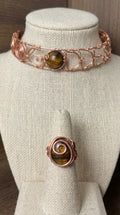 Custom Wire Wrapped Goddess Choker W/Stone The Vibez Shop