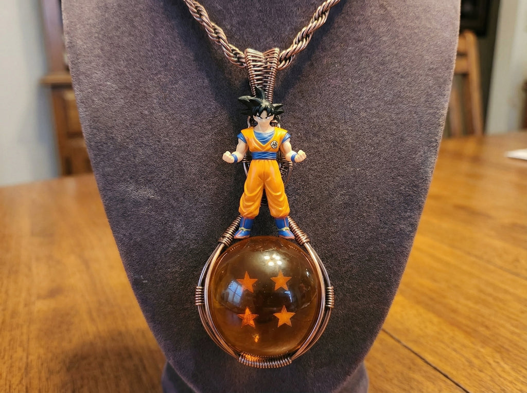 Wire wrapped anime Dragon Ball Z character necklace #5 The Vibez Shop