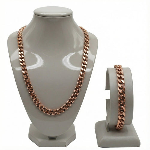 Pure Handcrafted Heavy .999 Copper Cuban Link The Vibez Shop