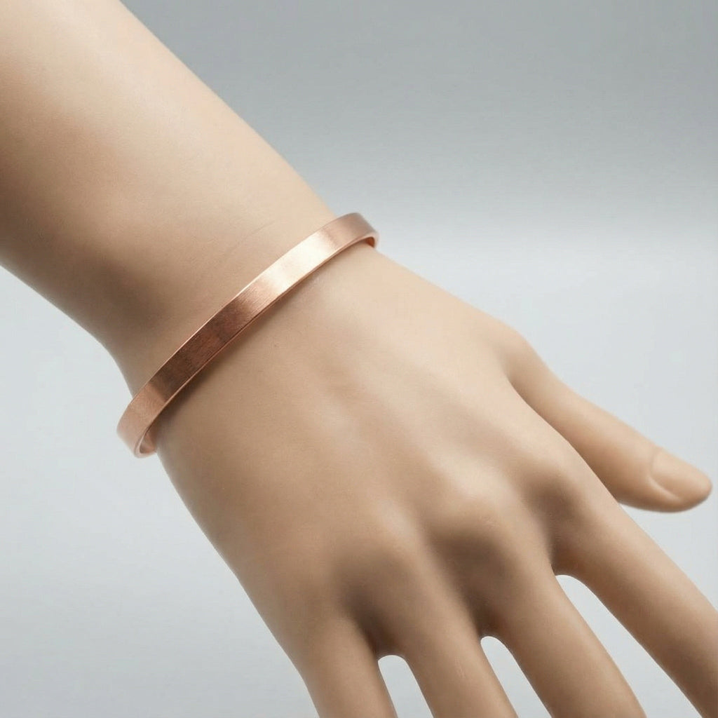 Copper Wire Wrapped Flat Bracelet The Vibez Shop