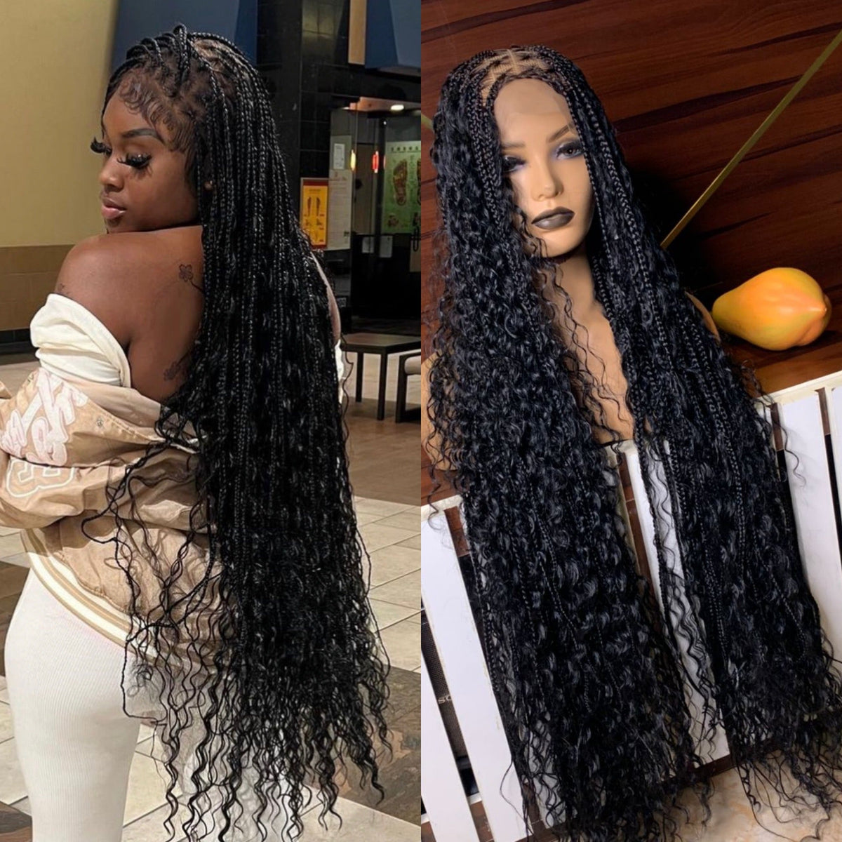 BOHO Knotless Braided wig HOL stores