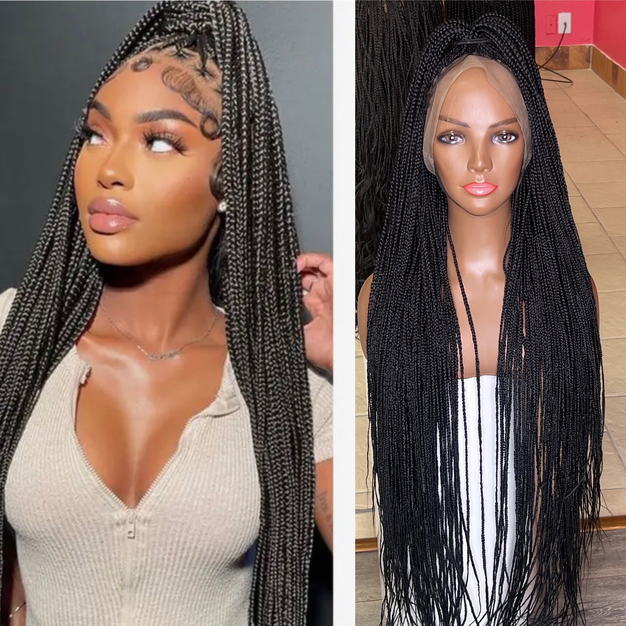 40inches knotless box braids HOL stores