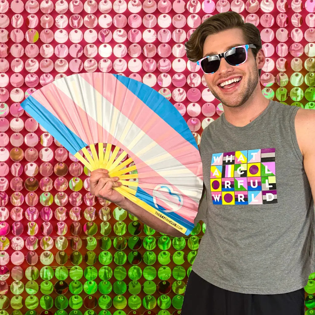 Trans Pride Flag Fan The Gay Fan Club