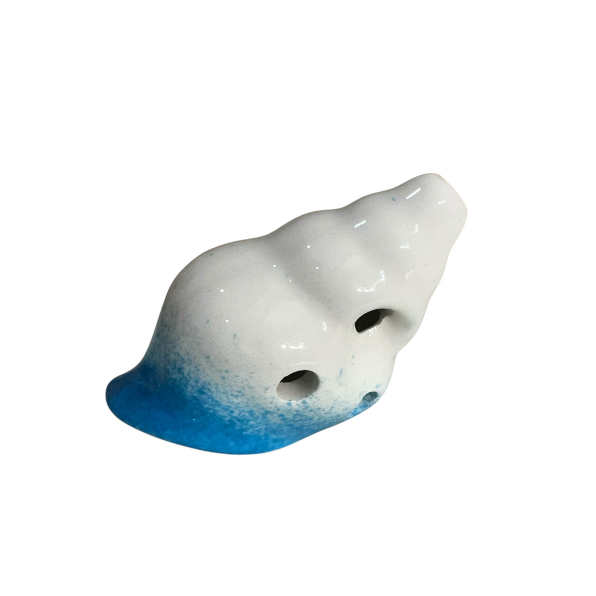 Handcrafted Sky Seashell Ceramic Ocarina – Musical Instrument Music Frog Co