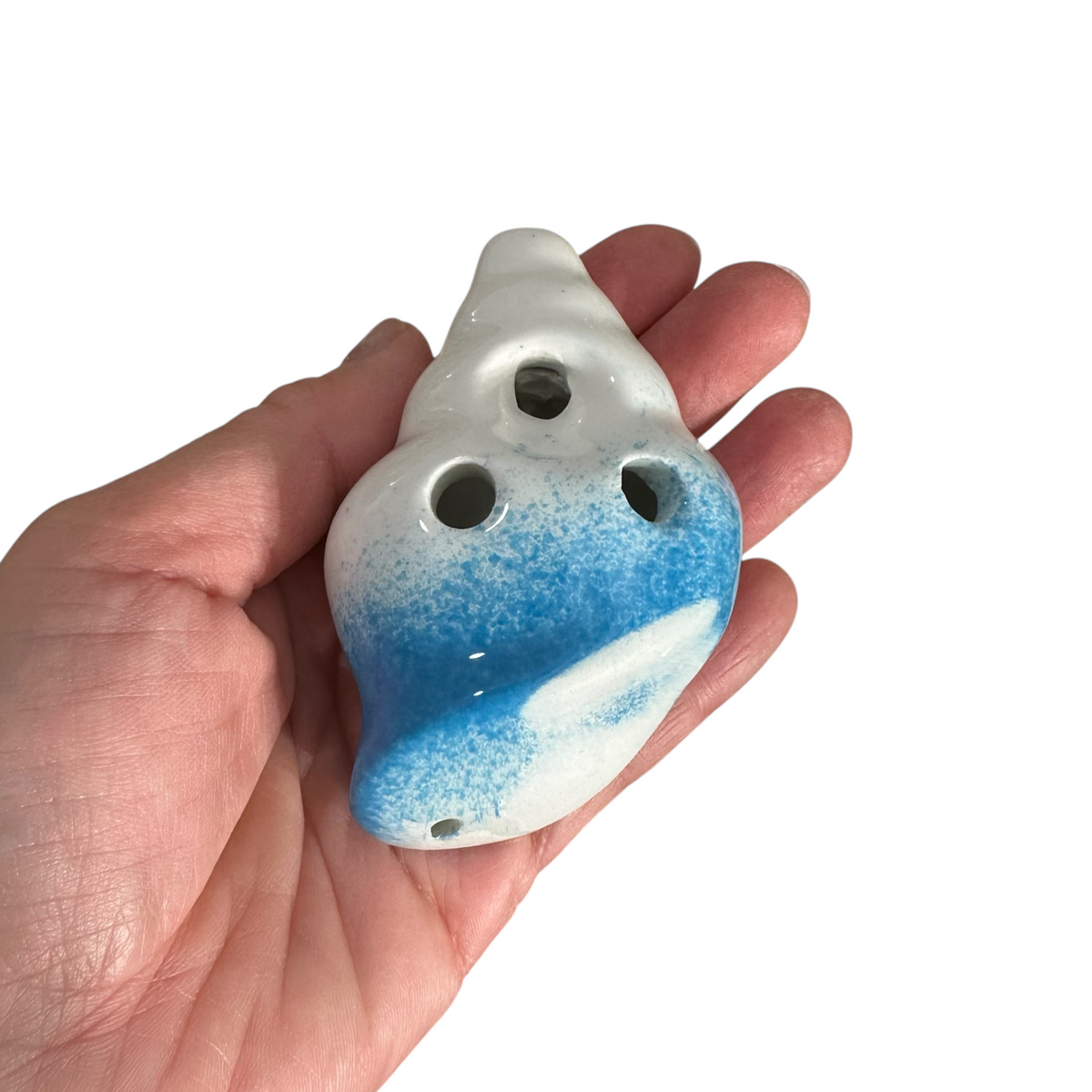 Handcrafted Sky Seashell Ceramic Ocarina – Musical Instrument Music Frog Co