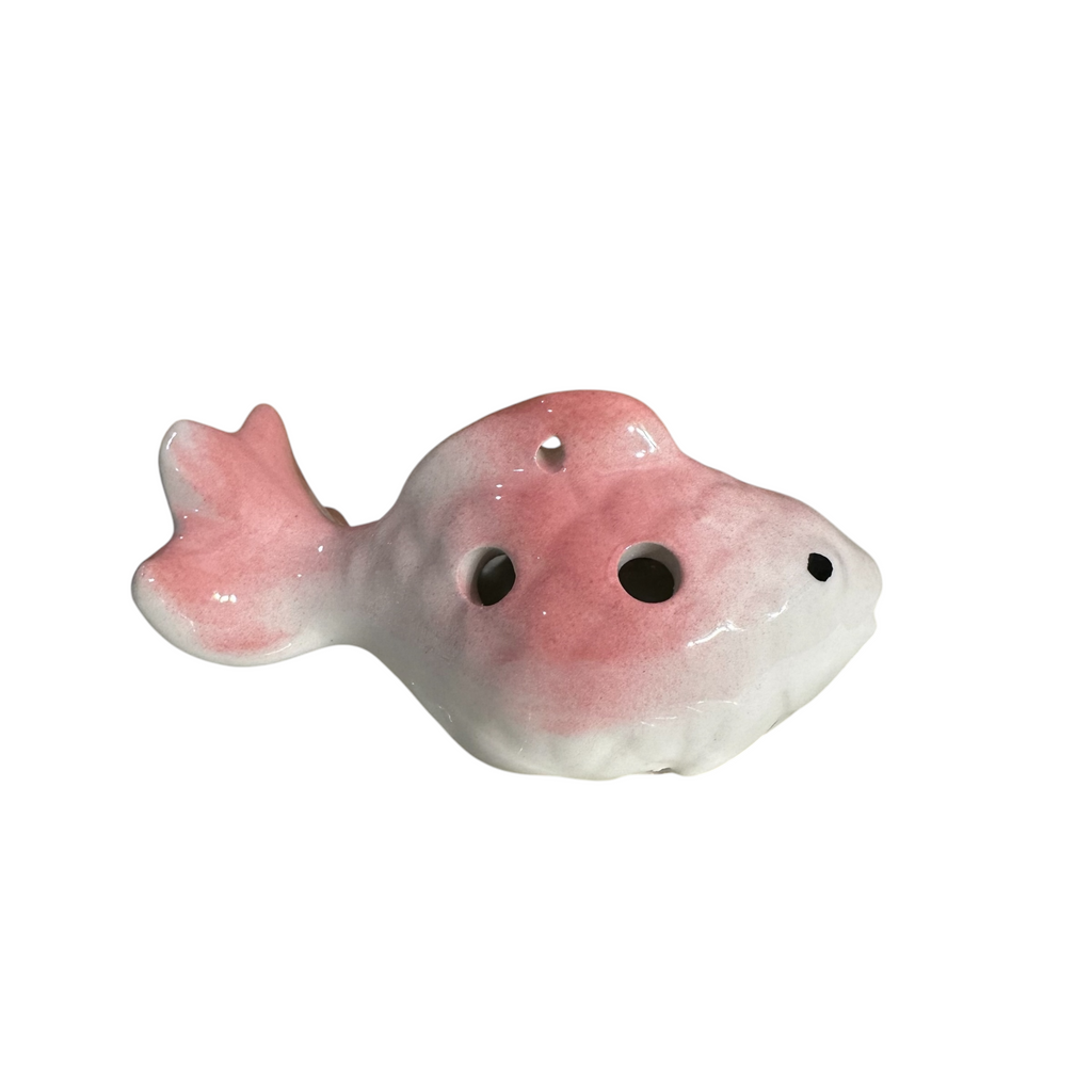 Ceramic Goldfish Ocarina Ocean Pink Music Frog Co