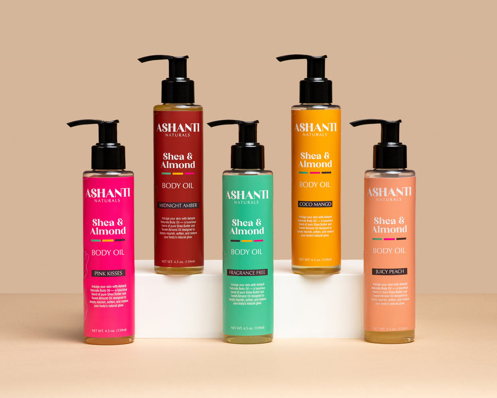 ASHANTI NATURALS Shea & Sweet Almond Body Oil - Juicy Peach AshantiNaturals