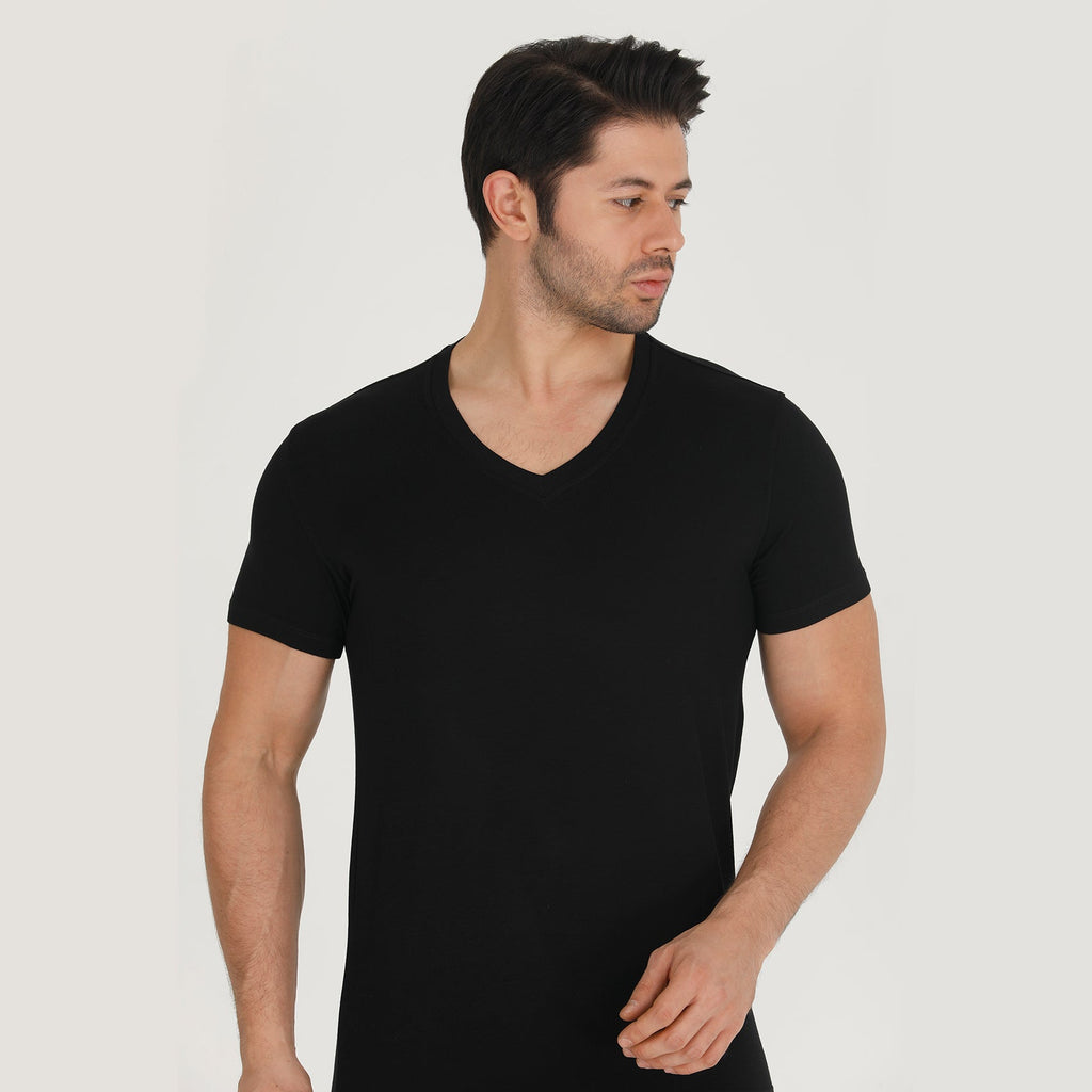 Men’s Bamboo V-Neck Undershirts 3-Pack Bambooven