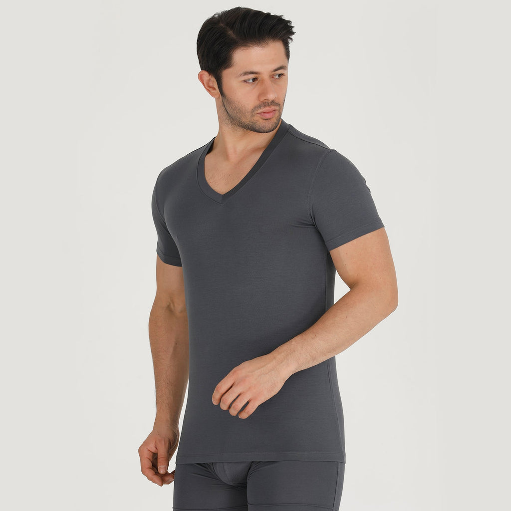 Men’s Bamboo V-Neck Undershirts 3-Pack Bambooven