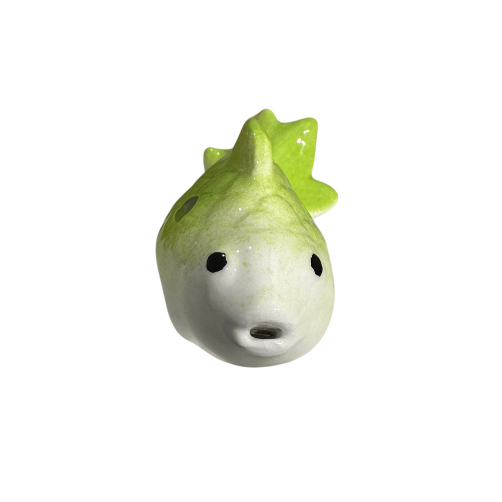 Ceramic Goldfish Ocarina Ocean Lime Green Music Frog Co