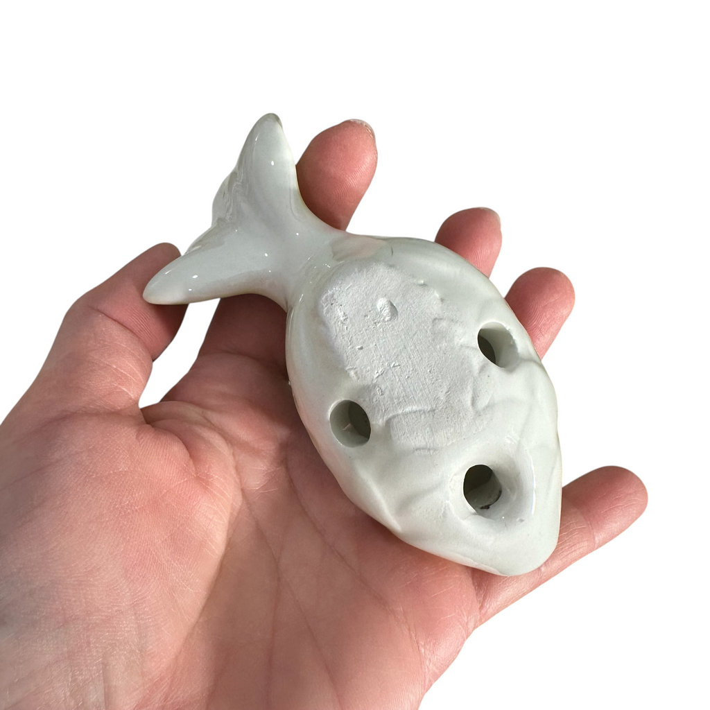 Ceramic Goldfish Ocarina Ocean Lime Green Music Frog Co