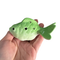 Ceramic Goldfish Ocarina Ocean Green Music Frog Co