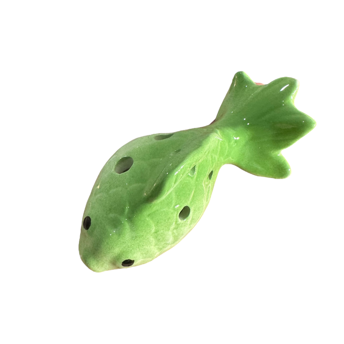 Ceramic Goldfish Ocarina Ocean Green Music Frog Co