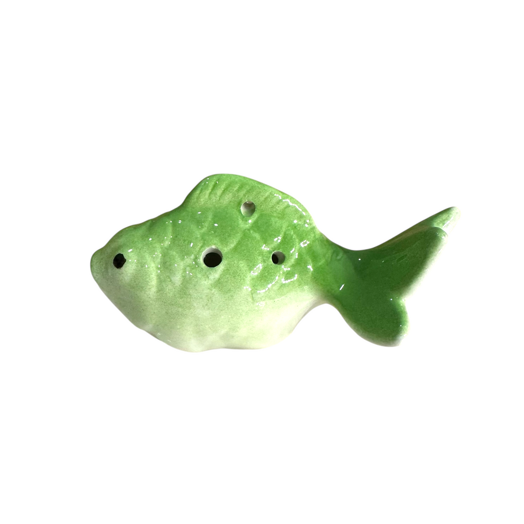 Ceramic Goldfish Ocarina Ocean Green Music Frog Co