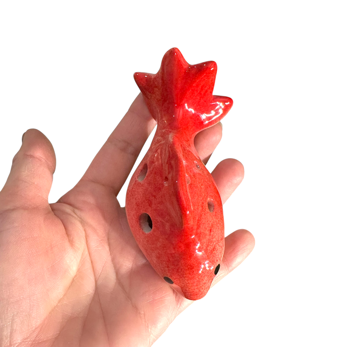 Ceramic Goldfish Ocarina Ocean Red Music Frog Co